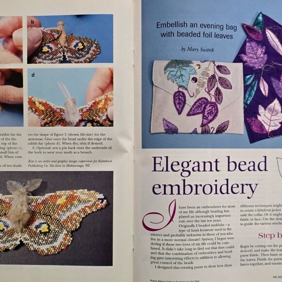 Bead And Button Magazine April 1998 Brick Stitch Sculpturs To Weave - Picture 8 of 16